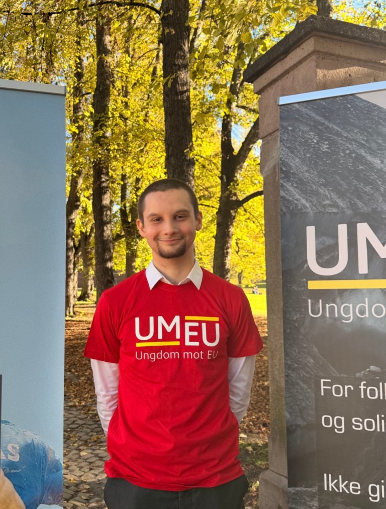 Reidar Roll, leder av umeu i Ungdom mot EU