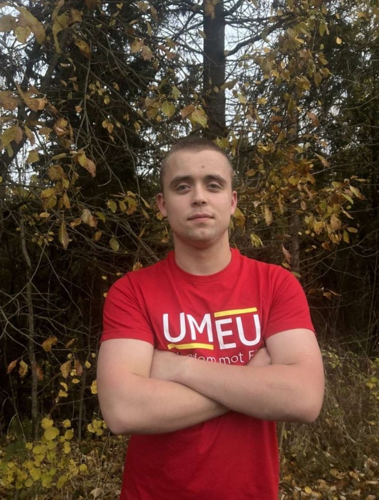 Tobias Kalvik, sentralstyremedlem i Ungdom mot EU